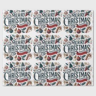 Prettig Kerstmis Feestelijk & Kleurrijk Cadeaupapier