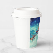 Prettig Kerstmis Feestelijke Kerstgift Ontwerp Papieren Bekers (Rechts)