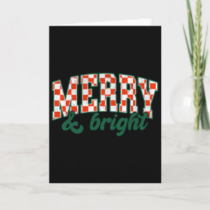 Prettig Kerstmis Fel Cute Kerst Geruit Vakantie Kaart