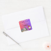 Prettig Kerstmis Fel Sticker (Envelop)