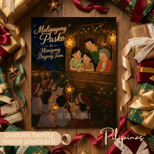 Prettig Kerstmis Filipijnse Caroling Tradities Feestdagenkaart