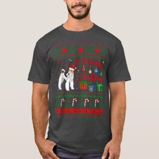 Prettig Kerstmis Fo Terrier lelijke trui kerstman  T-shirt