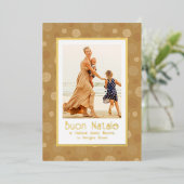 Prettig Kerstmis Foto Goud Moderne Stippen Folie Feestdagenkaart (Staand Voorkant)