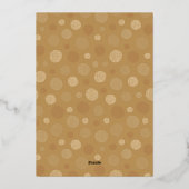 Prettig Kerstmis Foto Goud Moderne Stippen Folie Feestdagenkaart (Achterkant)