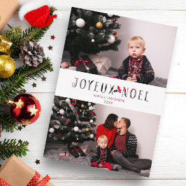 Prettig Kerstmis Frans knipwerk Effect Aangepaste Feestdagenkaart