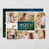 Prettig Kerstmis Franse moderne kerstfoto's collag Feestdagenkaart (Voorkant / Achterkant)
