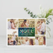 Prettig Kerstmis Franse moderne kerstfoto's collag Feestdagenkaart (Staand voorkant)