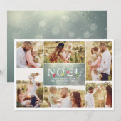 Prettig Kerstmis Franse moderne kerstfoto's collag Feestdagenkaart (Voorkant / Achterkant)