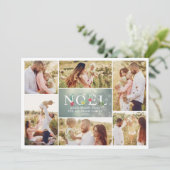 Prettig Kerstmis Franse moderne kerstfoto's collag Feestdagenkaart (Staand voorkant)