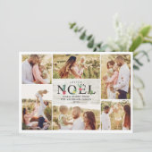 Prettig Kerstmis Franse moderne kerstfoto's collag Feestdagenkaart (Staand voorkant)