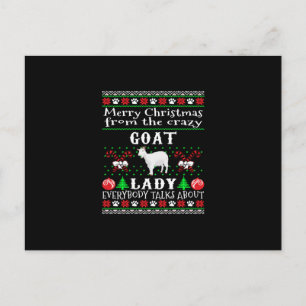 Prettig Kerstmis Geitendame Lelijk Cadeau Feestdagenkaart