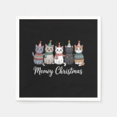 Prettig Kerstmis Gelukkig Kattenjaar Kattenliefheb Servet (Voorkant)