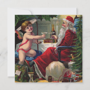Prettig Kerstmis & Gelukkig Nieuwjaar-aankondiging Feestdagenkaart