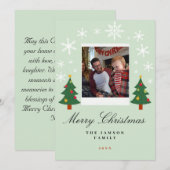Prettig Kerstmis gezinsfoto kaart (Voorkant / Achterkant)