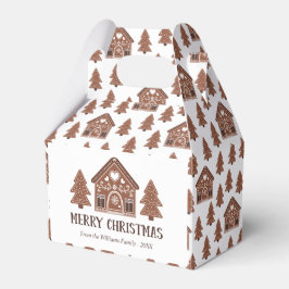 Prettig Kerstmis Gingbreadhuis & Bomen Bedankdoosjes