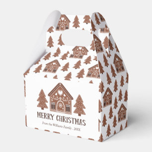 Prettig Kerstmis Gingbreadhuis & Bomen Bedankdoosjes