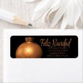 Prettig Kerstmis  Gouden ornament label (Insitu)