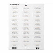 Prettig Kerstmis Gouden Retouradres Etiket (Full Sheet)