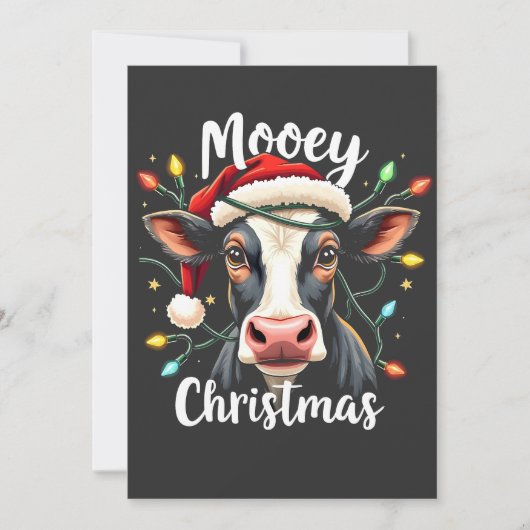 Prettig Kerstmis Grappig Kerst Rundvee Liefhebbers Bedankkaart (Voorkant)
