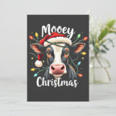 Prettig Kerstmis Grappig Kerst Rundvee Liefhebbers Bedankkaart (Staand voorkant)