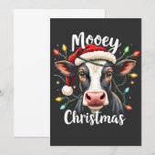 Prettig Kerstmis Grappig Kerst Rundvee Liefhebbers Bedankkaart (Voorkant / Achterkant)