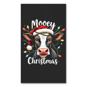 Prettig Kerstmis Grappig Kerst Rundvee Liefhebbers Magnetisch Visitekaartje