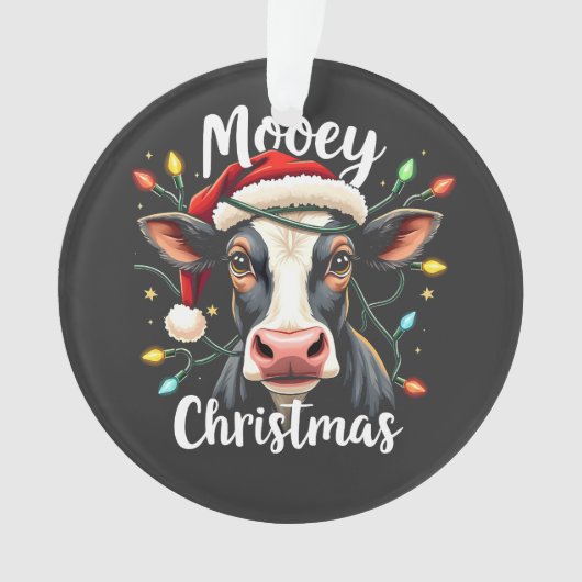 Prettig Kerstmis Grappig Kerst Rundvee Liefhebbers Ornament (voorkant)