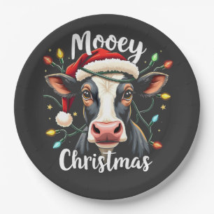Prettig Kerstmis Grappig Kerst Rundvee Liefhebbers Papieren Bordje