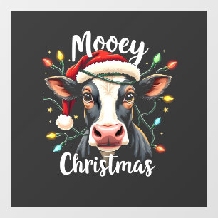 Prettig Kerstmis Grappig Kerst Rundvee Liefhebbers Raamsticker