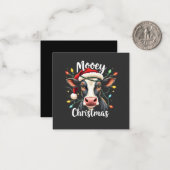 Prettig Kerstmis Grappige Kerstmis Koe Liefhebbers Notitiekaartje (Voorkant / Achterkant in situ)