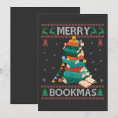 Prettig Kerstmis Grappige Lelijke Kersttrui Biblio Kaart (Voorkant / Achterkant)