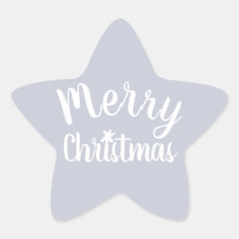 Prettig Kerstmis Grijs Ster Sticker