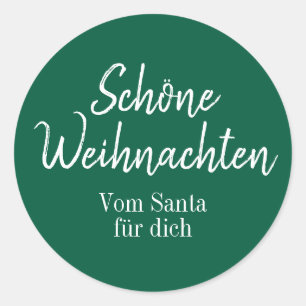 Prettig Kerstmis Groen Prettig Kerstmis in het Dui Ronde Sticker