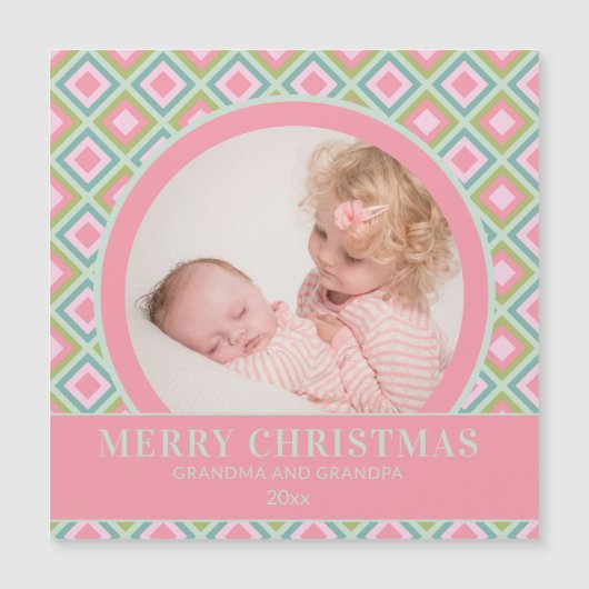 Prettig Kerstmis Grootouders Pastel Foto (Voorkant)