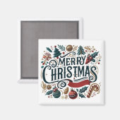 Prettig Kerstmis Hartelijk en Gezellig Magneet (Voorkant / Achterkant)