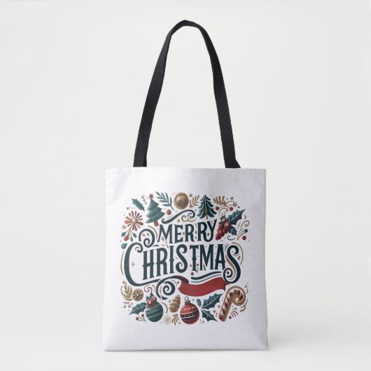 Prettig Kerstmis Hartelijk en Gezellig Tote Bag (Voorkant)
