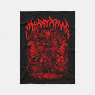 Prettig Kerstmis Heavy Metal Band Parodie Death Me Fleece Deken