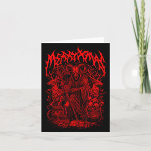 Prettig Kerstmis Heavy Metal Band Parodie Death Me Kaart