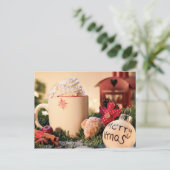 Prettig Kerstmis Heet Chocolade Kerstkaart Briefkaart (Staand voorkant)