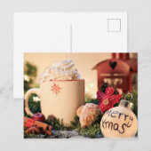 Prettig Kerstmis Heet Chocolade Kerstkaart Briefkaart (Voorkant / Achterkant)