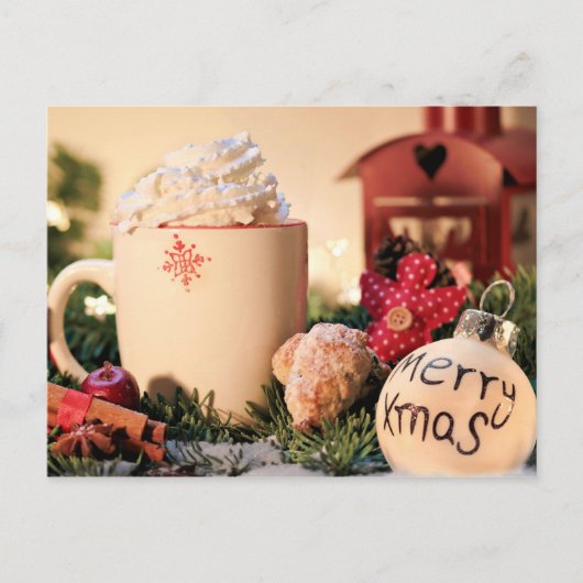 Prettig Kerstmis Heet Chocolade Kerstkaart Briefkaart (Voorkant)