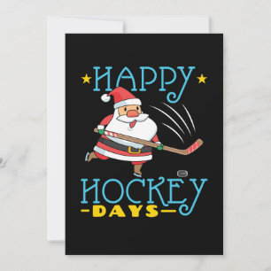 Prettig Kerstmis Hockeydagen Kerstman Feestdagenkaart