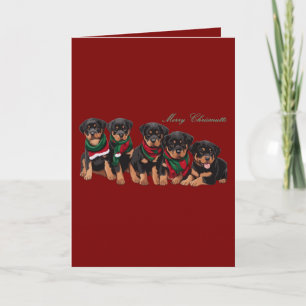 Prettig Kerstmis Hond Familie Feestgroet Feestdagen Kaart