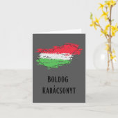 Prettig Kerstmis, Hongaarse Kerstmis Kaart (Gele Bloem)