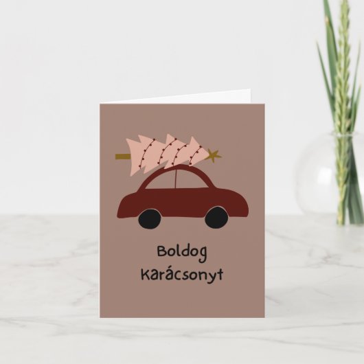 Prettig Kerstmis Hongaarse Kerstmis  Kaart (Voorkant)