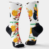 Prettig Kerstmis Hoogwaardige Atletische Crew Sokken (Gebogen)