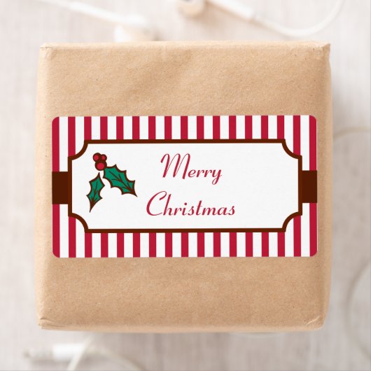 Prettig Kerstmis Hulst Labels (Insitu)