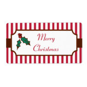 Prettig Kerstmis Hulst Labels (Voorkant)