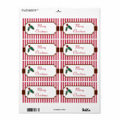 Prettig Kerstmis Hulst Labels (Full Sheet)