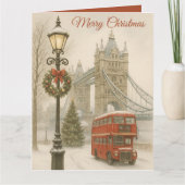 Prettig Kerstmis in Londen Ansichtkaart Reis Gesch Kaart (Voorkant)